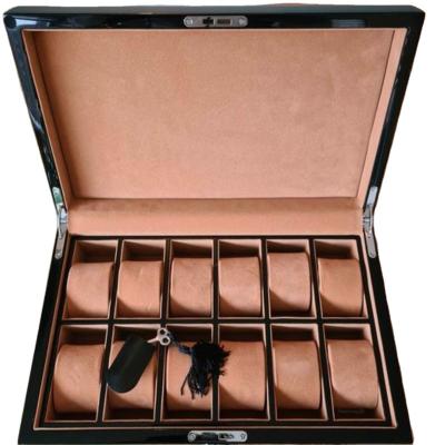 China Professional Handmade Leather Case Box Leather Watch Case Display Case Jewelry Boxes Holder Organizer For Clock Watches for sale