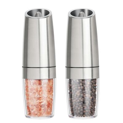 China Viable Electric Automatic Mills Porcelain Grinding Core Kitchen Grain Spice Pepper and Salt Grinder LED Light for sale