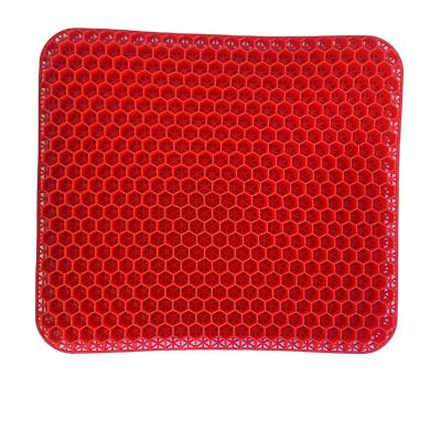 China 42*37*3.5cm anti-static Red Second-generation Double-layer honeycomb hexagonal gel pad to reduce body pressure for sale