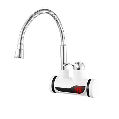 China Hotel Water Heater Shower 220V Kitchen Faucet EU Plug Electric Water Heater 3000W Digital Display For Country House Cottage for sale