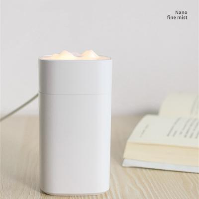 China 350ml Household Ultrasonic Snow Mountain Air Humidifier Aromatherapy Aroma Diffuser Essential Oil LED Light Mist For Home Car for sale