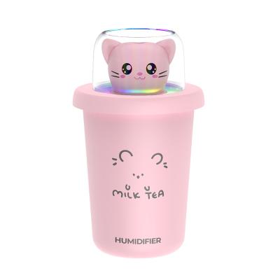 China Household 350ML USB Rechargeable Electric Humidifier for Home Aroma Diffuser Car Humidifiers with Colorful Night Light for sale