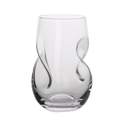 China Viable Glassware Wine Glasses With Finger Indents Thumb Glasses for sale