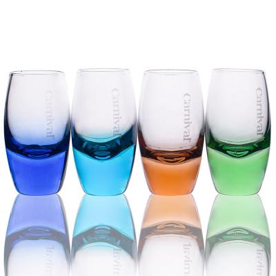 China Viable Elegant Heavy Base Vodka Spirit Wine Glass Durable Shot Glass for sale