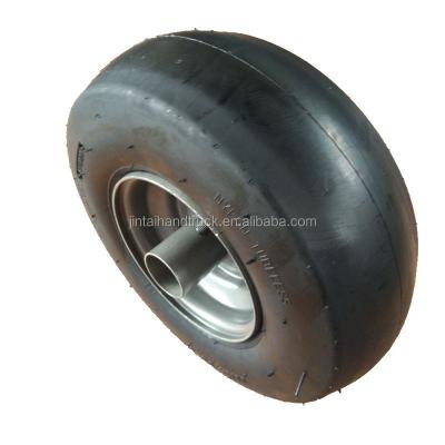 China Lawn Mowers Wheel 11x4.00-5 Wheels Pneumatic Smooth Rubber Riding Mower Tubeless Tires 4.00x5 for sale