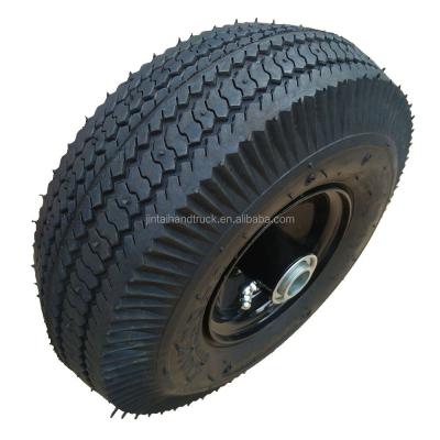 China 4.10/3.50-4 Pneumatic Hand Truck Wheels Heavy Duty Tubeless Pneumatic Tire 410/350-4 for sale