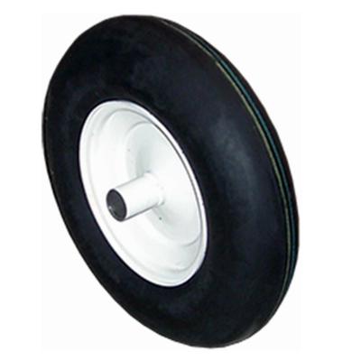 China 16inch 400-8 Pneumatic Tire Wheels Tubless Rubber Wheel For Roofing Accessories for sale