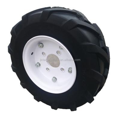 China Semi-Pneumatic Electric Land Trolley Semi-Pneumatic Tire 16x5 Solid Rubber Wheel for sale