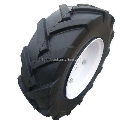 China Semi-Pneumatic Heavy Duty Semi-Pneumatic Wheels Garden Cart No Puncture Tires Mini Tractor Rubber Wheels Dumper Tire 16x5.00-8 for sale