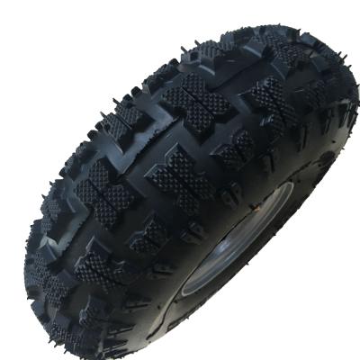 China Snow Rubber Tires 4.10-4 410-4 4.10x4 410x4 RUBBER TIRE RIM WHEEL Assembly Off Road go kart amusement cart for sale