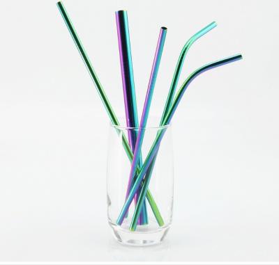 China HOT Sale Stocked Reusable 304 Stainless Steel, Titanium, Color Metal Drinking Straw for sale