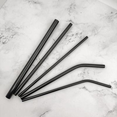 China Metal Stocked Straw 304 Stainless Steel Drinking Straw Bubble Tea Straws for sale