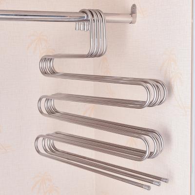 China Stainless Steel Anti-Slip Magic Hanger Magic Pants S Pants Hangers for sale