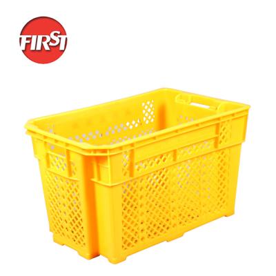 China Custom NO Foldable Plastic Crates Organized Transportation Coloured 630x445x345mm for sale