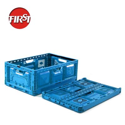 China 600*400*220mm Azul Durable Doblable Almacenamiento de granja Caja plegable de plástico para la entrega en venta