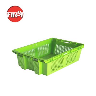 China Op maat gemaakte Nestbare Mesh Groente Plastic Moving Crates Storage Turnover Box voor Basket Te koop