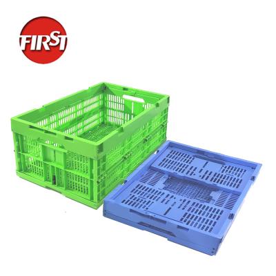 China Gran caja plegable de plástico de 45 litros para frutas y verduras en venta