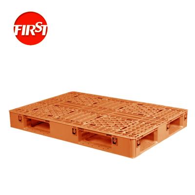 China PP stapelbare plastic pallets zware industriële 1200x1000mm plastic pallets Te koop