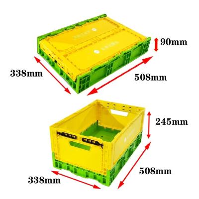 中国 折りたたむ工業用プラスチック収納箱 カスタマイズされた色付きの箱 リサイクル可能 販売のため