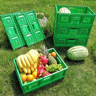 China Opvouwbare plastic opslagkast vouwbare plastic fruitkast verhuisdoos 600x400x220mm Te koop