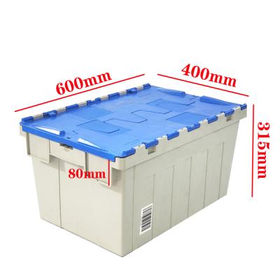 中国 600x400x315mm プラスチック 移動 トート 収納箱 収納可能なプラスチック 箱 販売のため