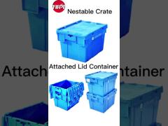 attached lid containers plastic moving crates