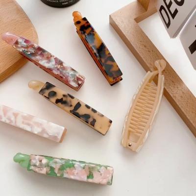 China 2022 New Decoration Banana Clips Cellulose Acetate Banana Hair Clips Hair Clips Clips For Women for sale