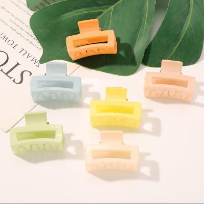 China New Product 2021 Sweet Korean Style Square Hollow Out Princess Hairstyle Hairpin Hair Of Children's Hairpin Claw For Women for sale