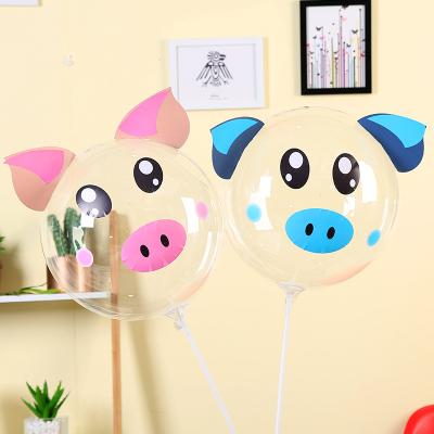 China Party Decoration Bobo Balloon Sticker Cartoon Rabbit Animal Bear For Kids Birthday Party Decoration for sale