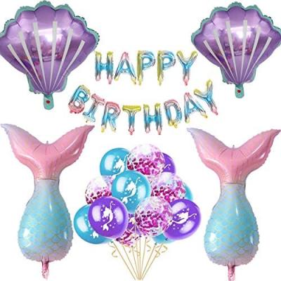 China Party Decoration Mermaid Birthday Balloon Banner Mermaid Balloons Mermaid Theme Party Supplies Birthday Decorations for sale