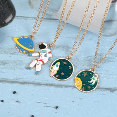 China Space Astronaut Other Key Chain Rocket Necklace Birthday Party Favors For Kids Space Theme Party Supplies Gift for sale