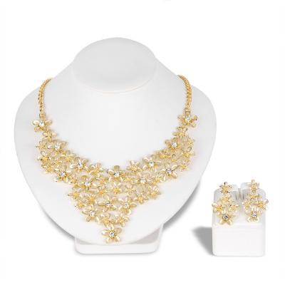 China Wholesales Vintage Fashion Cheap Bridal Jewelry Set Women Jewelry Set Dubai 18K Gold Plated African Bridal Jewelry Set for sale