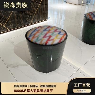 China MO LAN Italian style light post-modern style light Italian stool living room sofa luxury high end upscale dressing stool for sale