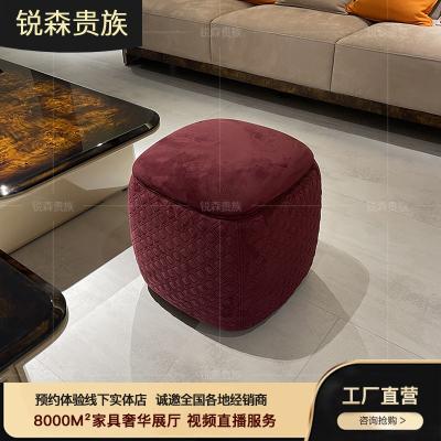 China MO LAN Stools Apartment Living Room Hong Kong Style Fashion Leisure Sofa Postmodern Light Luxury Dressing Stool Large for sale