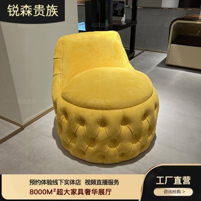 China MO LAN Italian Bentley Cloth Dressing Shoe Stool Postmodern Luxury Custom Furniture Light Postmodern for sale