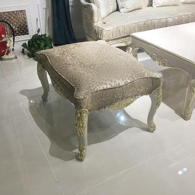 China MO LAN European Luxury Solid Wood Bedroom Bed Living Room Sofa Foot Bed End Stool for sale