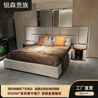 China Other MO LAN Light Tech Luxury Fabric Bed Modern Single Large Double Head Group for sale