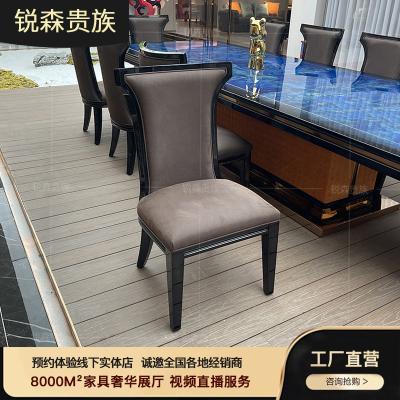 China Hong Kong style MO LAN light luxury post-modern post-modern leisure Italian style dining chair can be customized color for sale