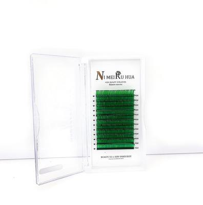 China 2D/3D/4D/5D/6D/8D/10D/20D color grafted eyelashes 0.07/0.10 single ultra soft round hair green beauty eyelash store dedicated to planting false eyelashes s for sale