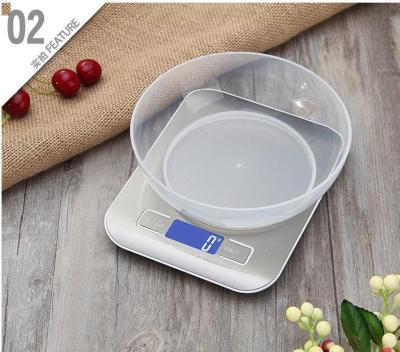 China No Special Function 5kg Kitchen  Scale Stainless Steel Digital Electronic scale with Low MOQ for sale