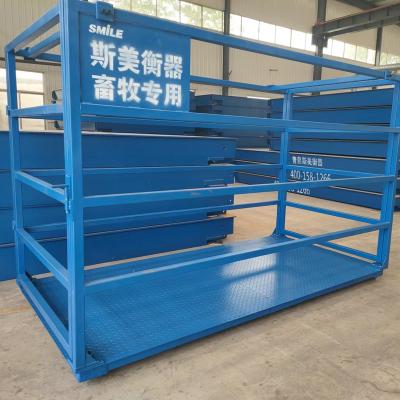 China Steel 1ton Farm Digital Cattle Animal Balance Stainless Scale for sale