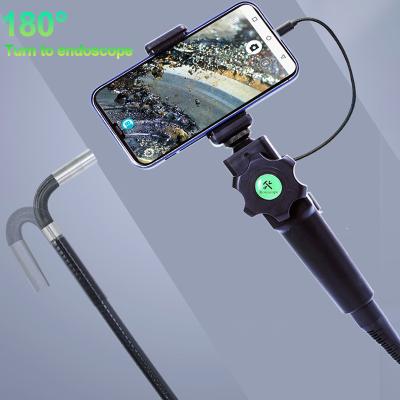 China NIGHT VISION HD 1080P 180 Degree Aiming Industrial Borescope Endoscope Camera Car Inspection Camera with 6LED for Iphone Android 1M for sale