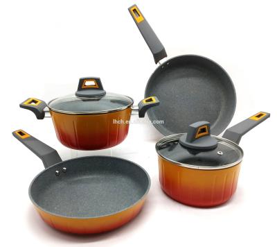 China General use for gas and induction cooker FORGED ALUMINUM COOKWARE SET for sale