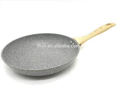 China Viable Wholesale Kitchenware 20/24/28 Cm Alum Marble Forged Frying Pan Without Lid for sale