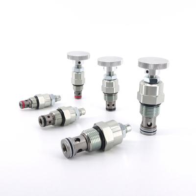 China NV08-P0AN Steel Screw-in Cartridge Valve Hydraulic Flow Control Valve Needle Type Valve (Without Knob) for sale