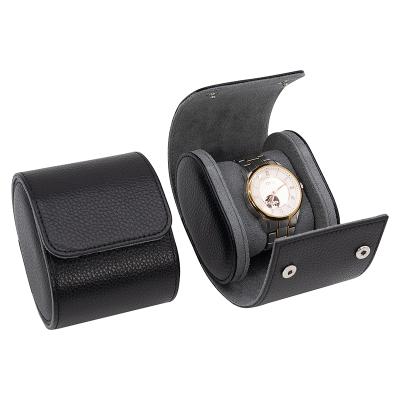 Κίνα Custom Green Black Genuine Leather Travel Watch Case Rolls Luxury Travel Watch Case Watch Box For Men προς πώληση