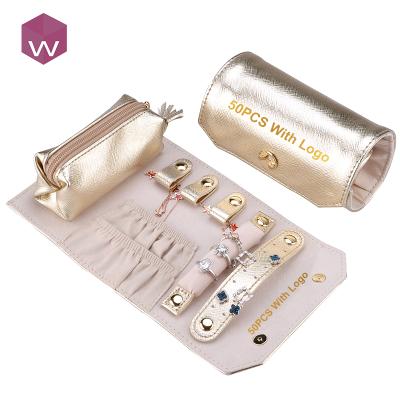 China China Supplier Wholesale Professional Portable Jewelry Roll Up Luxury Leather Jewelry Organizer for sale