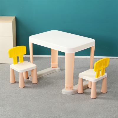 China New Kindergarten Contemporary Indoor Plastic Ergonomic Children Study And Chair Set for sale