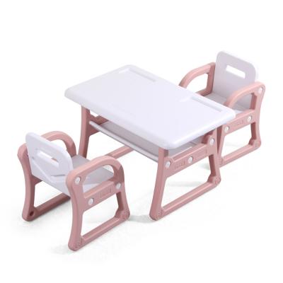 China Kindergarten Contemporary Kids Desk Chair Plastic Indoor Kids Study Table and Chair Set for sale