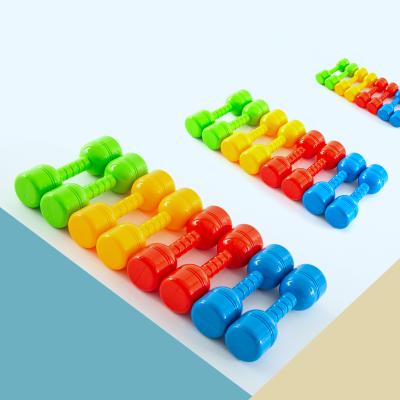 China Portable Wholesale Low Price Baby Weightlifting Toy Plastic Lightweight Dumbbell for sale